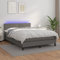 Xichuzi Boxspringbett mit Matratze & LED Grau 140x200 cm Kunstleder, Bett, Bed Frame, Familienbett, Bettrahmen, Bett Gestell, Bett Rahmengestell, Schlafzimmer Bett - 3134169