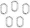 5 Stück Ovaler Karabinerverschluss Silbrig,Halskette Armband Schmuckverschluss Ovale,Geschlossenem Federring Ovalverschluss,Mini Schmuckverschluss Für Schlüsselanhänger Schmuck DIY Basteln