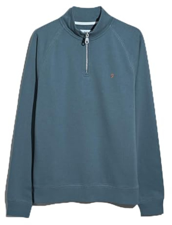 Farah Mens Zip Jumper Long Sleeve Cotton