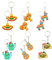 FOMIYES 12Pcs Mexican Fiesta Party Keychains Fun Cactus Hat and Durable Lightweight Keyrings for Celebrations for Birthday Parties Summer Events