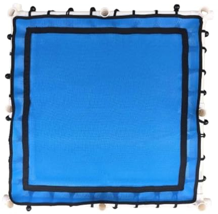 Quadratisch Tpolin Sprungtuch Ersatz Tpolin Ersatzteile Randabdeckung Mit Dreiecksringen, Langlebig Und Einfach Zu Montieren(Blue)