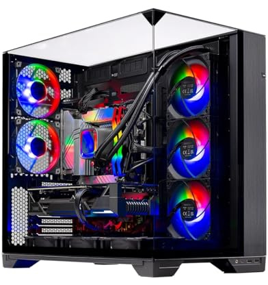 Skytech Gaming PC O11 Vision, Ryzen 7, RTX 5090, 32 GB de RAM, SSD de 2 TB | Windows 11, AMD 9800X3D, NVIDIA 5090, placa X870, SSD Gen4 NVMe, DDR5 6000, 1000 W GOLD ATX 3 PSU, 360 ARGB AIO, Wi-Fi 7