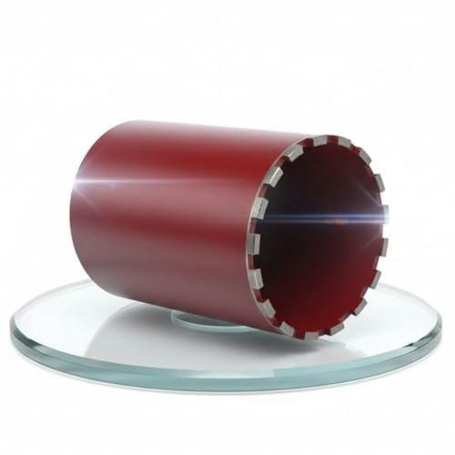 Mucola Diamantbohrkrone Kernbohrer für Beton Stein Ø 220 mm 1 1/4 Zoll | Gelötete Diamantsegmente, für Nass- und Trockenbohrungen, auch für Stahlbeton und Naturstein, Länge 400 mm, vibrationsarm