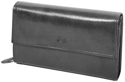 Vanity - Portefeuille, Porte CHEQUIER, Porte Cartes, KATANA, Cuir Vachette Collet (Noir)