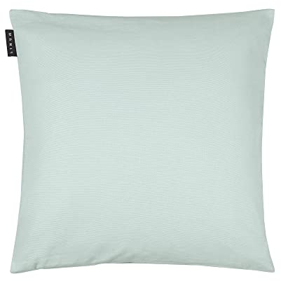 LINUM Annabell Elegant Kissenhülle 50x50 cm, 100% Baumwolle, Maschinenwaschbar, Helles Eisgrün