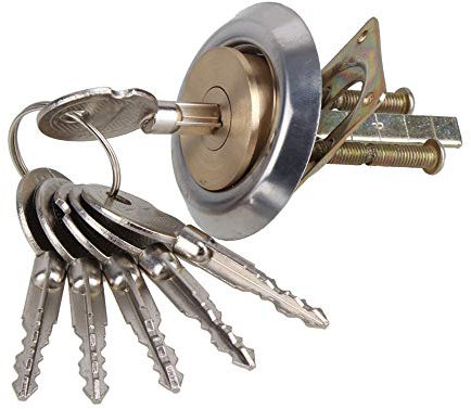 Mxfans Euro Single Copper Round Profile Rim Cylinder Cross Keyed Door Lock Replacement