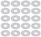 Othmro Nylon Flache Unterlegscheiben M6 18 mm OD 6 mm ID 0,9 mm Dicke Dichtung für Wasserhahn Rohr Wasserschlauch, transparent, 50 Stück