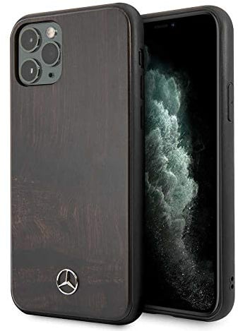 Mercedes-Benz Hülle aus der Wood Line Rosewood Serie für iPhone 11 Pro, braun