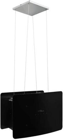 vidaXL Campana Extractora de Cocina Máquina de Purificar Limpiar el Aire de Cocina Viento Fuerte Colgante Táctil LCD Vidrio Templado Negro