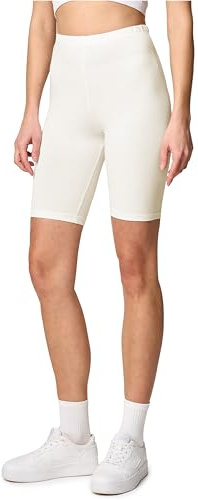 Merry Style Kurze Leggings Damen Radlerhose Shorts MS10-200 (Ecru,L)