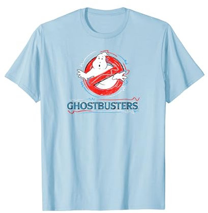 Lustiger Retro-Film mit Ghostbusters No Ghost Scribbles-Logo T-Shirt