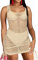 sexycherry Damen Sexy Badeanzug Cover Ups Bodycon Bademode Bikini Mesh Kleid Durchsichtig Strandkleider, Beigea, Medium