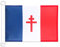 BANDERA NAUTICA de FRANCIA LIBRE 1940-1944 45x30cm - Pabellón de conveniencia RESISTENCIA FRANCESA 30 x 45 cm anillos - AZ FLAG
