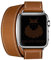 Aergood Cuir Bande,Compatible avec Apple Watch Bracelets 38/40/41mm 42/44/45mm, Double Tour Bracelet de pour iwatch Series 7 6 5 4 3 2 1 SE(42/44/45mm,Marron)