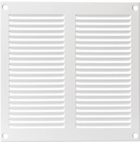 200x200mm Griglie D'Aerazione/Ventilazione in Metallo - Bianca Griglia D'aria con Rete Anti Insetti