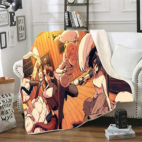 Attack On Titan Anime 3D-Digitaldruck Flanell Ultraweiche Micro-Fleece-Decke Pflegeleicht Farbe Gelb