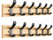 Anjuer Kleiderbügel Kleiderständer 6 aktive Haken 20kg last Kleiderhaken Hut Halter Bambus