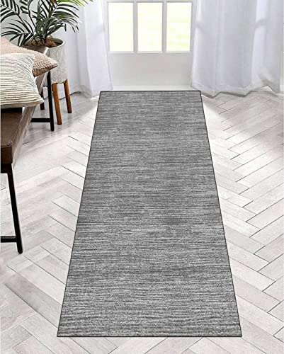 Teppich Läufer Flur Küche Grau rutschfest Teppichmatte Korridor Teppichläufer Waschbar Modern Schlafzimmer Wohnzimmer Läufer Teppich Breite 40cm/ 50cm/ 60cm/ 70cm/ 80cm/ 90cm/ 100cm ( Color : Color#1