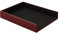 Eglooh - Atena - Ablagefächer für Schreibtisch und Büro Echtes Leder Bordeaux Rot - Bürobedarf Briefablage Papierablage Ablagekorb für DIN A4 - cm 32 x 24,2 x H.5 - Made in Italy