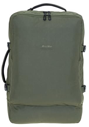 Bestway Handgepäck Rucksack Cabin 300 Reisetasche Laptoprucksack Wäschefach Tasche Herren Damen XL Weekender Overnight backpack groß 40324 + Beutel (Oliv Green (2600) + 1L Beutel)