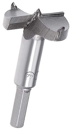 TOP-VIGOR 42mm Forstner Drill Bit, Tungsten Carbide Wood Auger Drill Bit Hole Saw Opener for Woodworking Hinge Hole Drilling Boring Bit Cutter Grey