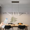 Mikeru LED Pendelleuchte esszimmer, Modernes Spirale-Design Stufenlos dimmbare Hängelampe mit Fernbedienung Memory-Funktion, Höhenverstellbare Esszimmerlampe, Für Küche, Wohnräume, 150cm Schwarz