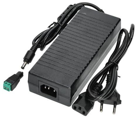 Jandei - Fuente de Alimentación Transformador Enchufable 110/220V AC a 12V DC 120W 10A, Cable 1m y Conector Hembra. Instalación en Interior IP20, para Tira Led, Neón o Dispositivos de Bajo Voltaje