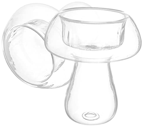 LIFKOME 2 Pz Portacandele in a Forma Di Portacandele a Forma Di in Candele Affusolate Di Funghi Portacandele Per Centrotavola Centrale Tazza Di Bicchiere