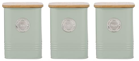 Typhoon Living Squircle Aufbewahrungs-Set für Tee, Kaffee, Zucker, 1,3 l, mintgrün