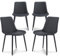 seonyou Esszimmerstühle 4er Set Esszimmerstuhl Küchenstühle, Schwarze Kunstleder Esstisch Stühle, Modern Polsterstühle Essstühle Küchenstuhl, Gestell aus Metall