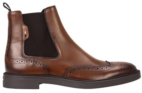 BOSS Homme Calev_Cheb_brlt Chelsea_Boot, Medium Brown, 45 EU