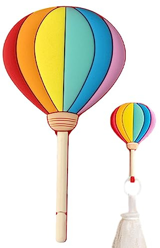 Shurzzesj Kleiderhaken, Wandhalterung, niedliche Cartoon-Wandhaken, niedlich, einfache Montage, Regenbogen-Klebehaken für - und Mädchenzimmer, Schlafzimmer, Kinderzimmer, Wohnzimmer
