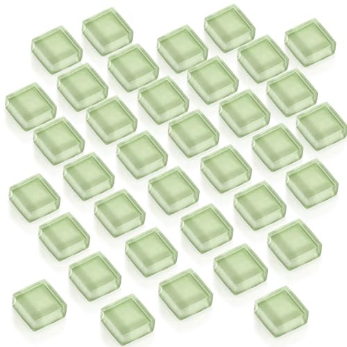 JarThenaAMCS Kühlschrankmagnete aus Glas, Salbeigrün, starke Kühlschrankmagnete, klein, quadratisch, dekorative magnetische Aufkleber für Zuhause, Küche, Spind, Bürobedarf, 36 Stück