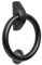 Hardware Solutions - Battente per porta ad anello, nero opaco, 110 x 143 mm