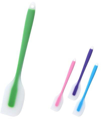 Silicone Spatula Spatulas for Cooking 450°F Heat Resistant Seamless Rubber Spatulas Non-Stick Silicone Kitchen Utensils for Cooking, Baking and Mixing (Green)
