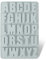 Grau Silikonform mit 26 Alphabet Silikon Alphabet Schokoladenform A-Z Buchstaben Backform Silikon Eiswürfelform Fudge Backformen für Kuchen Schokolade Kekse
