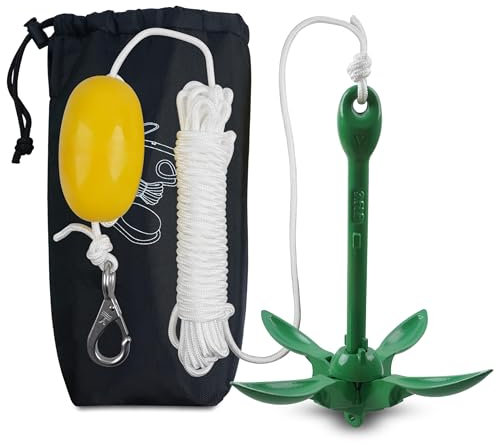 OROOTL Kajak Anker Kit Rib Boot Anker System Marine Zubehör Kajak Sicherheitsschnalle Kit Ozean Kajak Zubehör Seil für Jet Ski Kanu SUP & Paddle Board