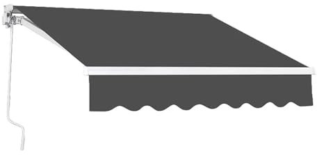 WRYSQBHJYB Store Banne Manuel, Store Exterieur Terrasse, Auvent de Porche avec Manivelle Manuelle, Cadre en Aluminium pour Terrasse, Balcon, Cour(Color:Gray,Size:78.7in)