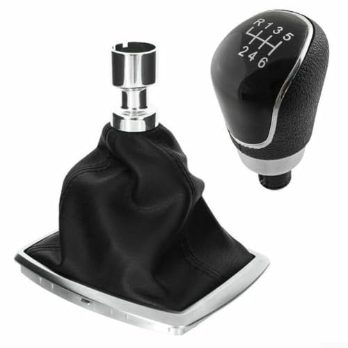 Schaltknauf und Schaltmanschette Set, 6-Gang-Leder-Schalthebel, manuelle Schaltknaufmanschette für Ford Kuga/für CMax