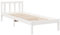 vidaXL Massivholzbett, Holzbett mit Kopfteil Lattenrost, Einzelbett für Schlafzimmer, Bett Bettgestell, Modern, Weiß 100x220cm Massivholz Kiefer