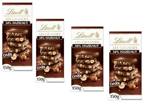 LiINndt Dark Chocolate With Hazelnut Bar 150G (4 Pack) | Ideaonic