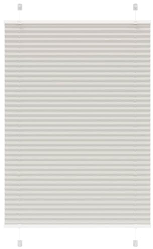 vidaXL Plissee Hellgrau 95x150 cm Stoffbreite 94,4 cm Polyester