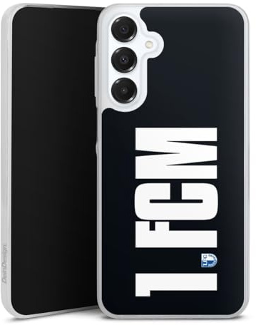 Slim Case kompatibel mit Samsung Galaxy A 16 5G Silikon Handyhülle transparent Hülle extra dünn 1. FCM Offizielles Lizenzprodukt 1. FC Magdeburg