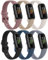 Wanme 6 Stück Armbands Kompatibel mit Fitbit Inspire 3 Armband für Damen Herren, Klassisches Silikon Uhrenarmbänder, Sport Wasserdichtes Ersatzarmband für Fitbit Inspire 3 Uhrenarmband