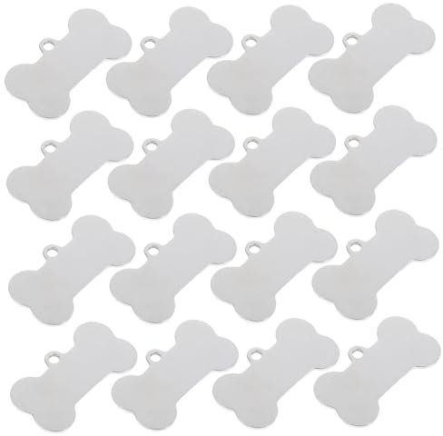 Tofficu 25piezas Placas De Identificación De Para Perros y Gatos Acero Inoxidable Grabables Accesorio Elegante