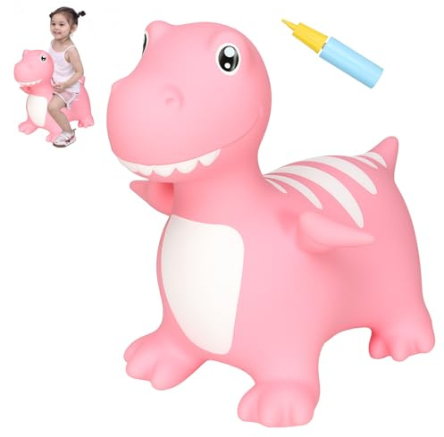 INPANY Hüpfpferd Spielzeug Dinosaurier Hüpftier Hüpftier für kleine Kinder Partydekoration Dinosaurier aufblasbar aus Gummi für Kinder lustig Geburtstag im Freien