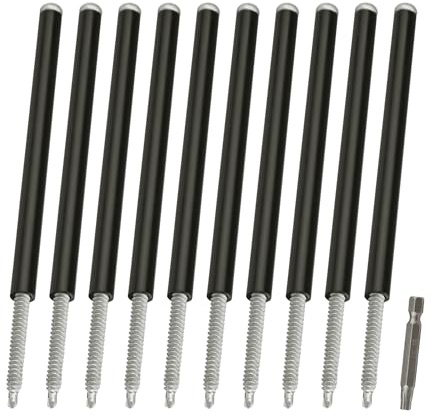 Ypzxola 10-Pack Gutter Screws 7-Inch with Black Ferrule - Rust-Resistant Coated for Secure Gutter Installation & Repair