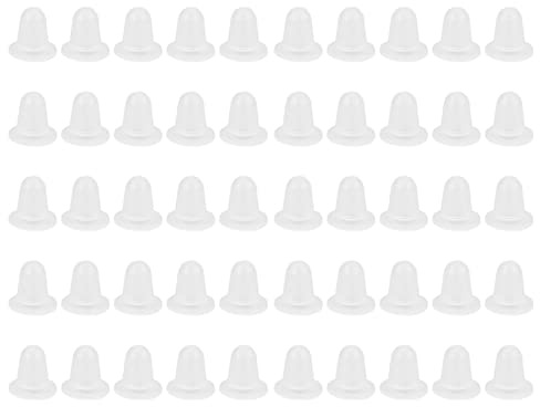 YUMILI 100pcs Silikon Ink Cap Cup - 2 Größen Kunststoff Microblading-Pigmenthalter, U-förmiger Boden Sanitärtinte Pigment Zubehör (Pro/Home Use) (S)