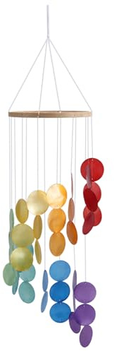 Bosiyrggrl Natural Shell Wind Chimes Dream Catcher Craft Outdoor Yard Decoration Bedroom Living Room Hanging Pendant Multicolor
