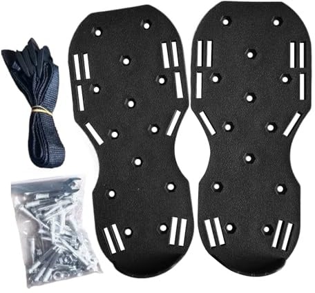 baabeash Scarpe Aerazione per Prato - con Plettri Aeratori per | Sandali robusti con Cinghie Regolabili per piantare Manto Terreno Giardinaggio e Cura dei Pavimenti